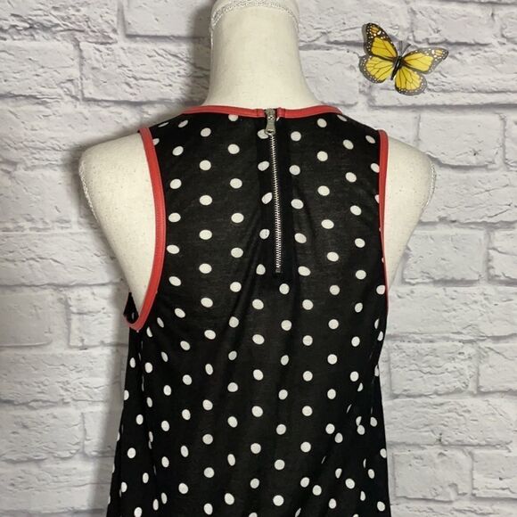 ZARA W&B Collection Polka Dot Sleeveless Top Size Medium - Picture 5 of 6
